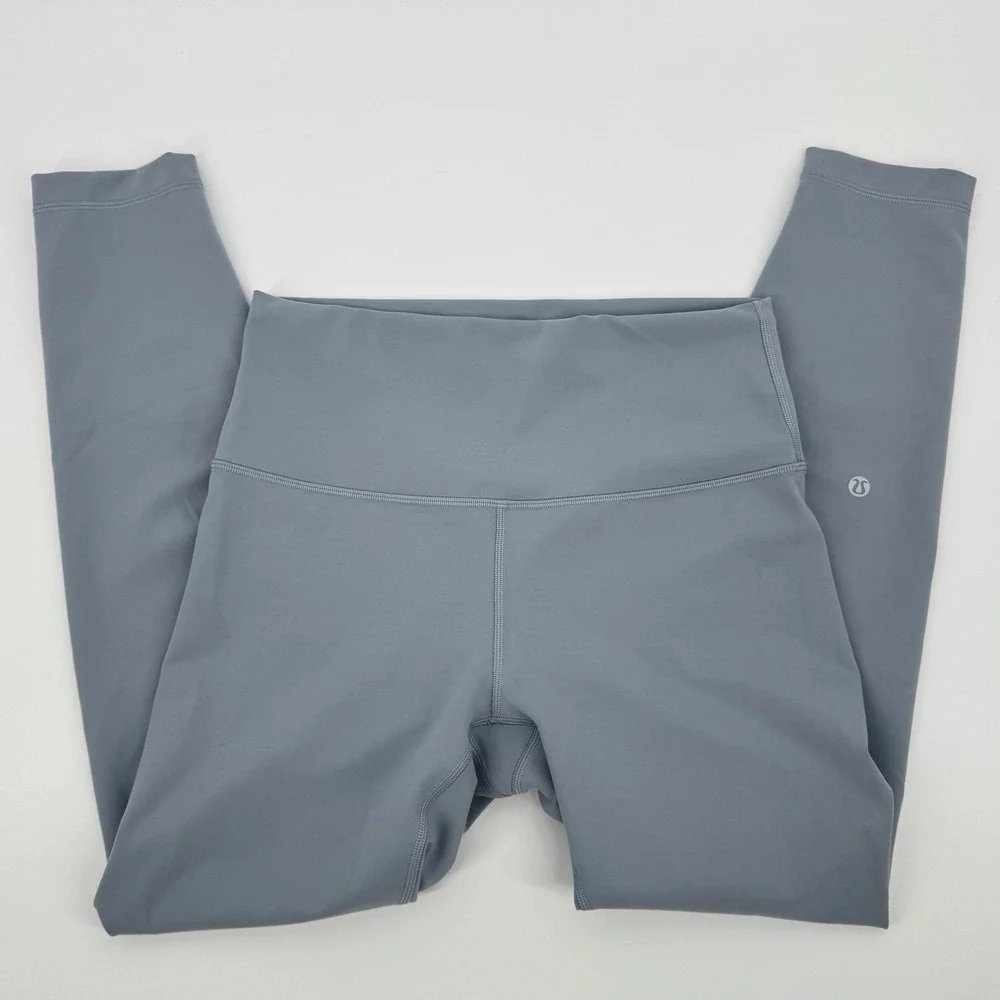 Lululemon Womens Wunder Train High Rise 25 Leggings Size 8 Chambray Blue Everlux